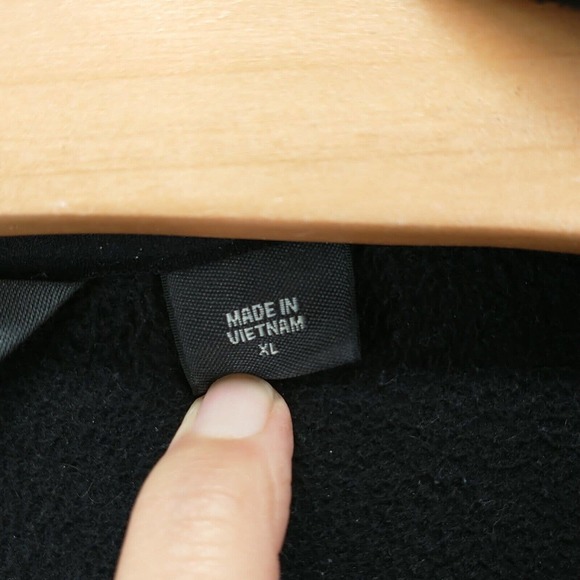 Eddie Bauer Men's EB230 Wind Resistant Full Zip Fleece Jacket Black XL Logo - Picture 12 of 15